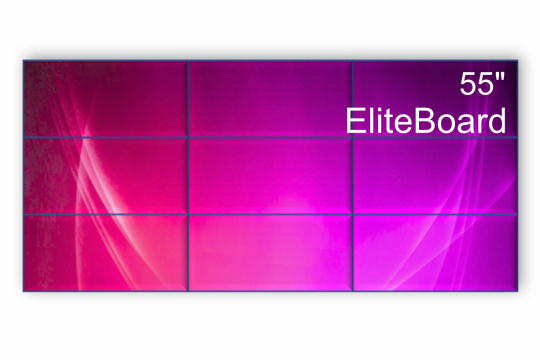 Изображение Видеостена 3x3 EliteBoard 55" BA-55D7
